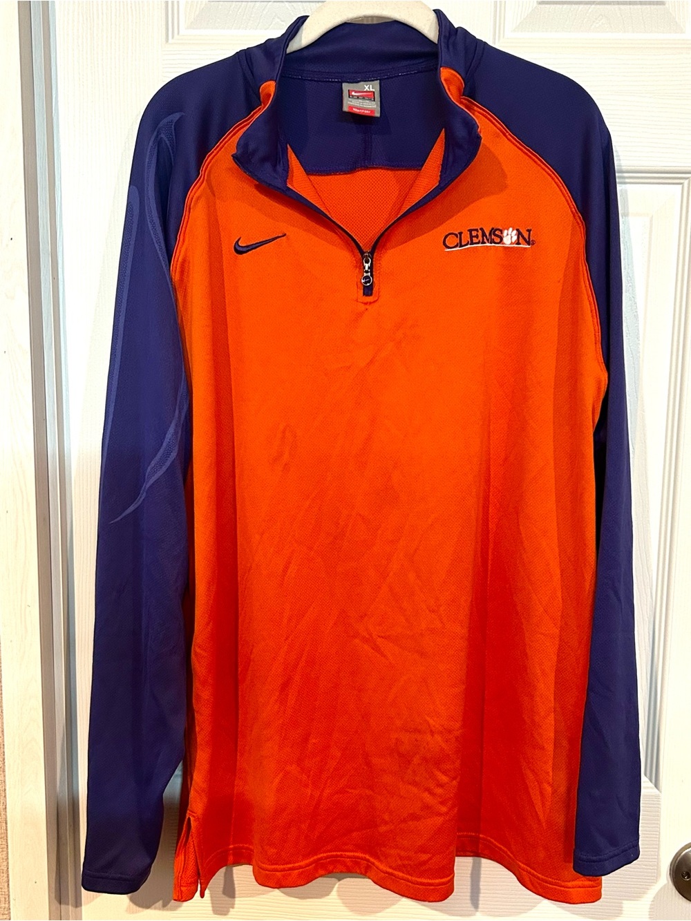 Nike Orange and Purple Lightweight Half-Zip Pullover
